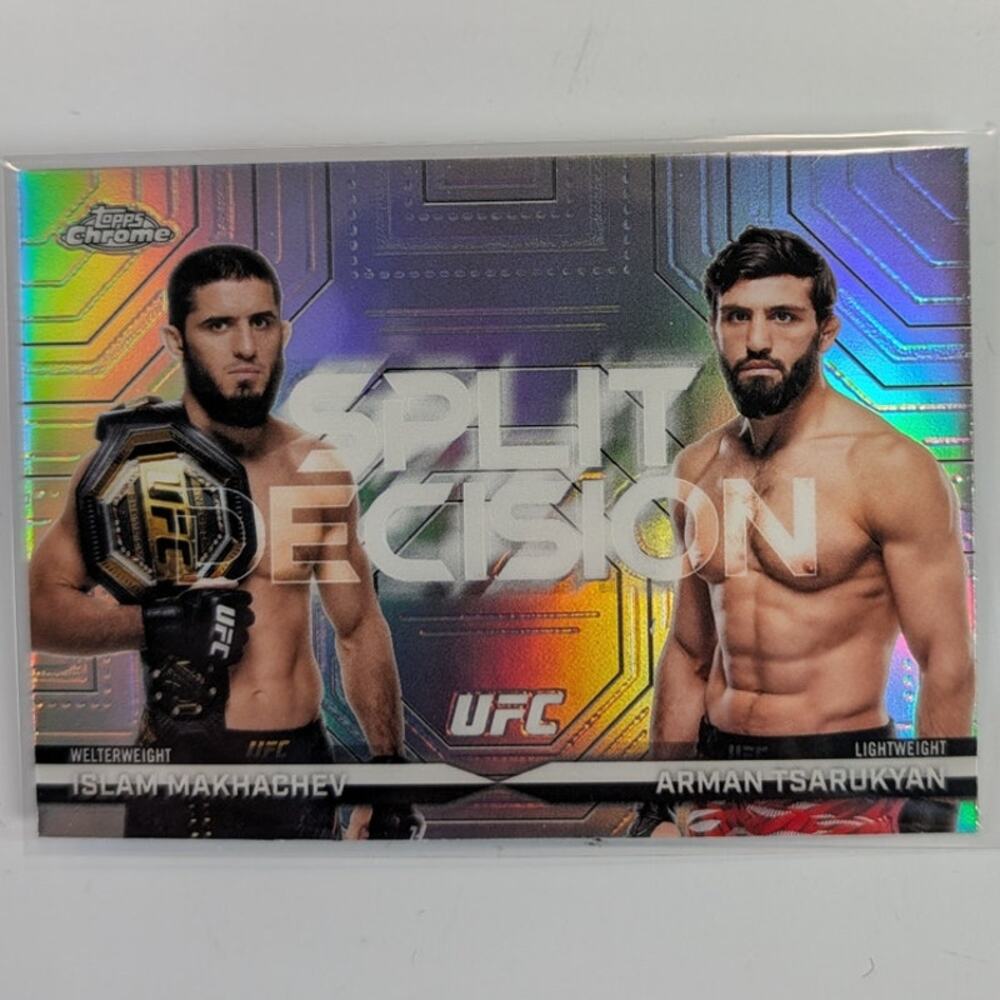 2026 Topps Chrome UFC Split Decision Islam Makhachev Arman Tsarukyan #SP-15 SP